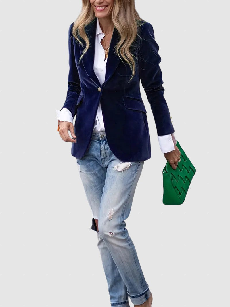 Denitsa™ - Елегантно кадифено палто