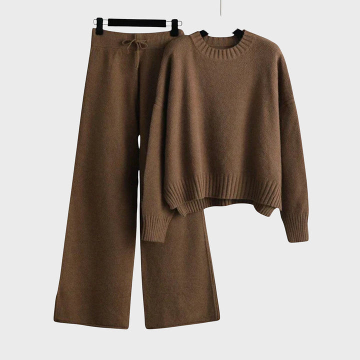 Tereza™ - Елегантен плетен комплект от две части