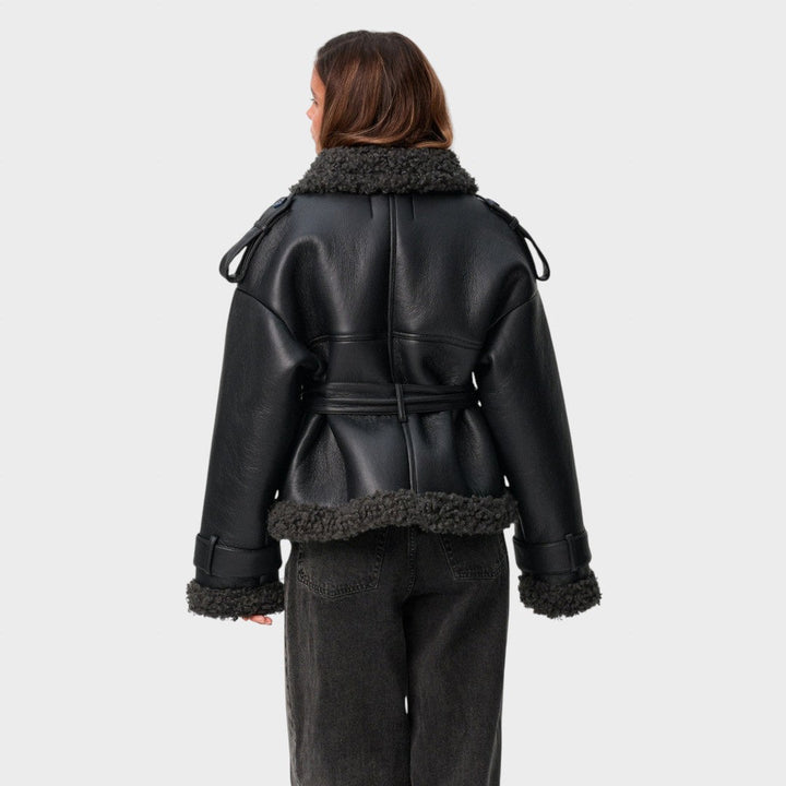 Dafina™ - Кожено яке с колан