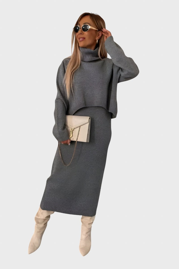 Viktoria™ - Елегантен плетен комплект от две части