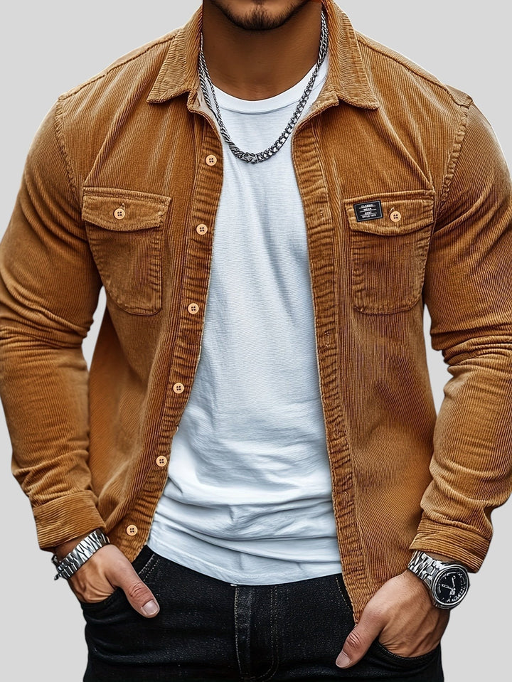 Atanas™ - Ежедневна кадифена риза с копчета