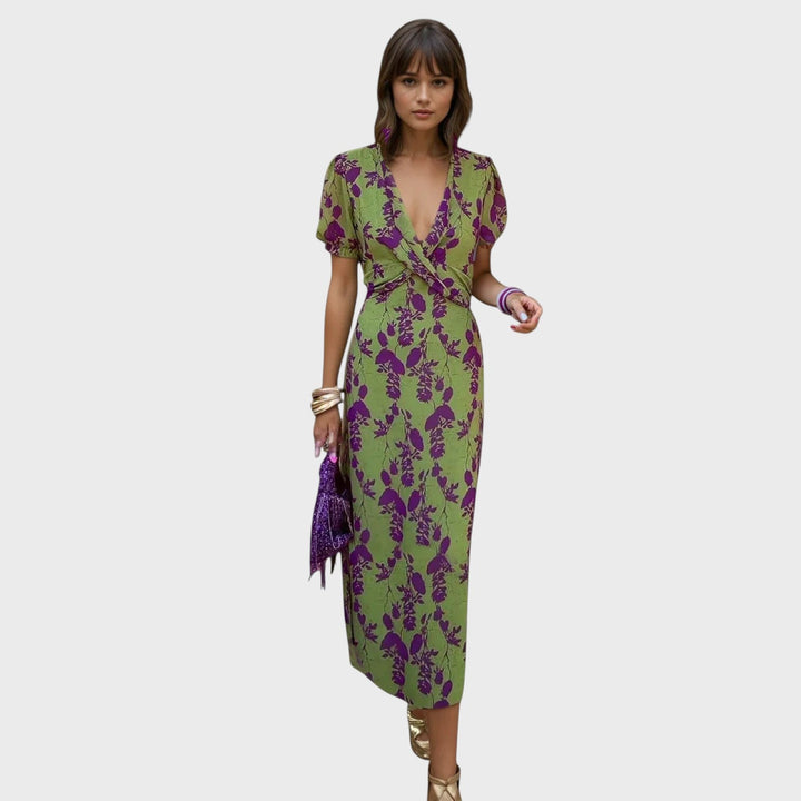 Gabriela™ - Елегантна рокля на цветя