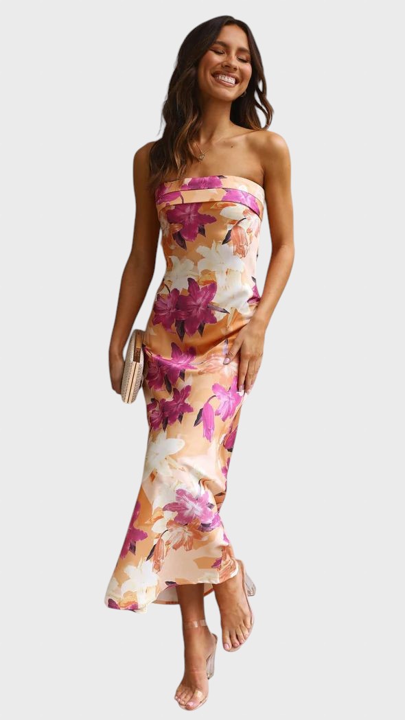 Ivomira™ - Дълга сатенена рокля