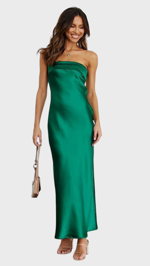 Ivomira™ - Дълга сатенена рокля