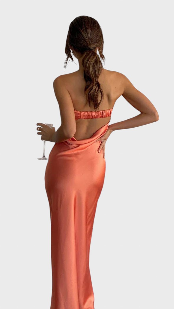 Ivomira™ - Дълга сатенена рокля