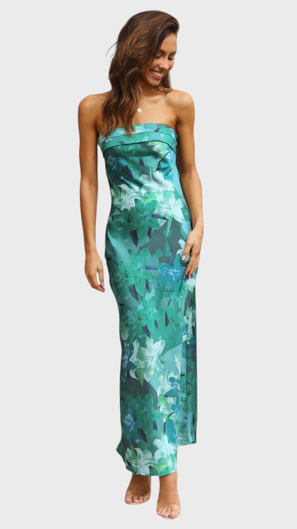 Ivomira™ - Дълга сатенена рокля