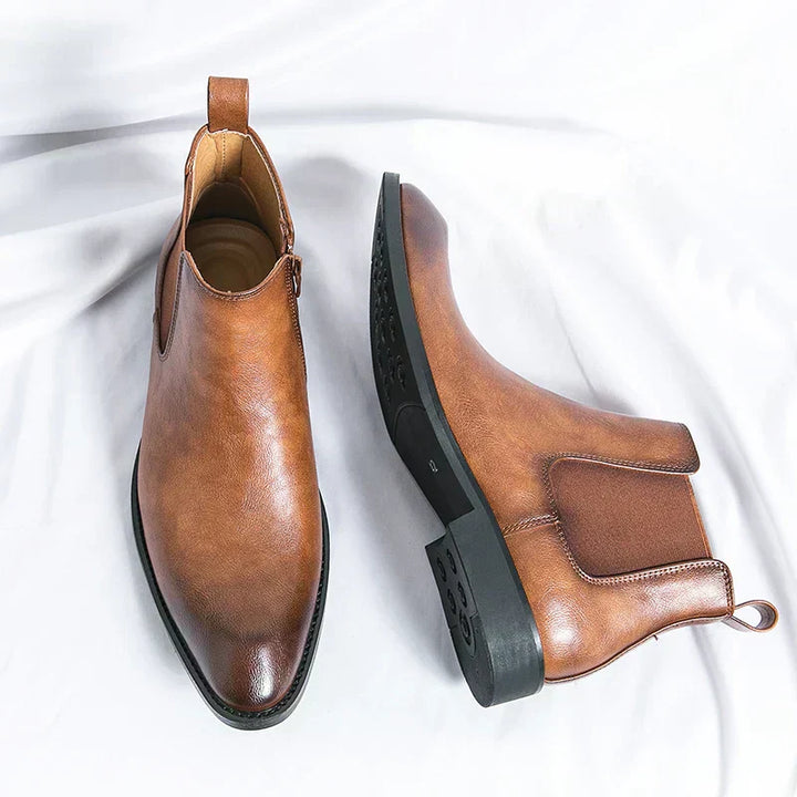 Cooper | Zippered Orthopedic Leather Chelsea Boots
