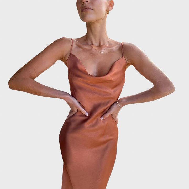 Marfa™ - Дълга сатенена рокля