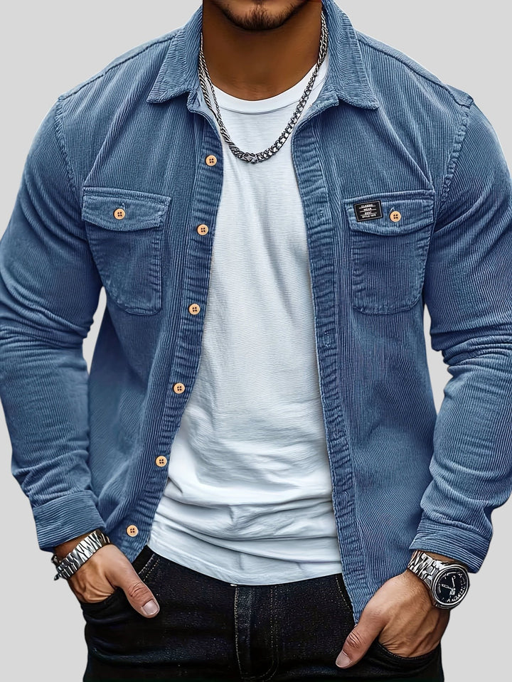 Atanas™ - Ежедневна кадифена риза с копчета