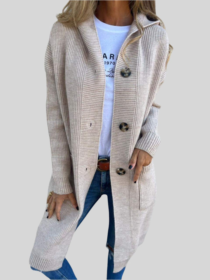 Iveta™- Дълго плетено палто