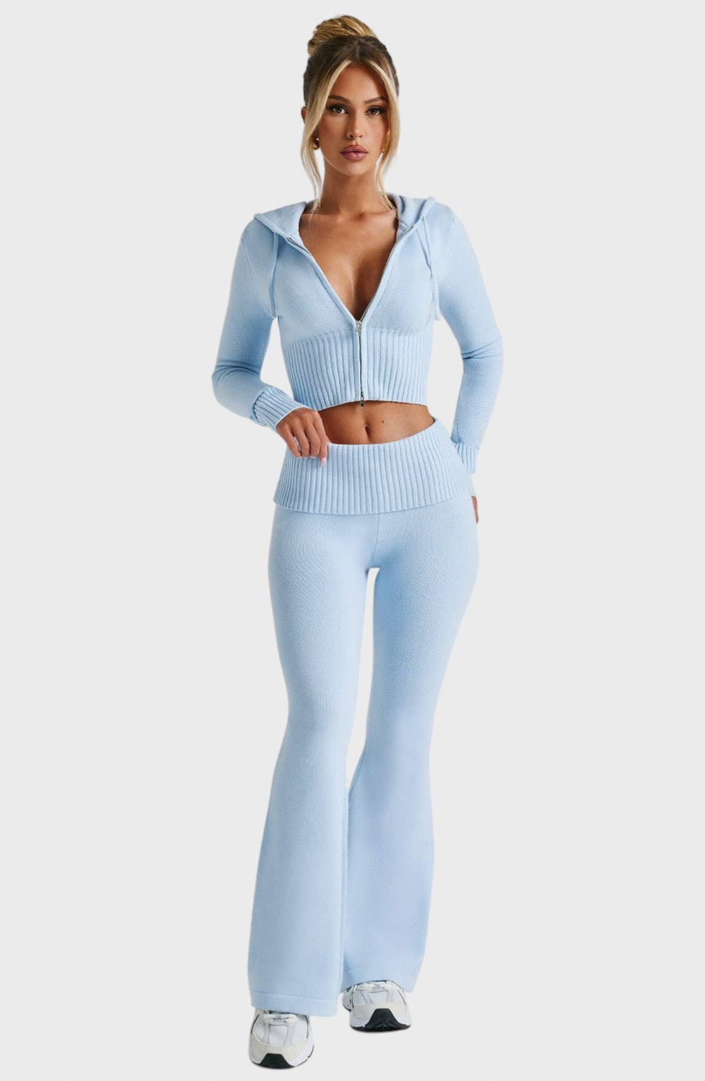 Avgustina™ - Комплект от две части с ребрена плетка