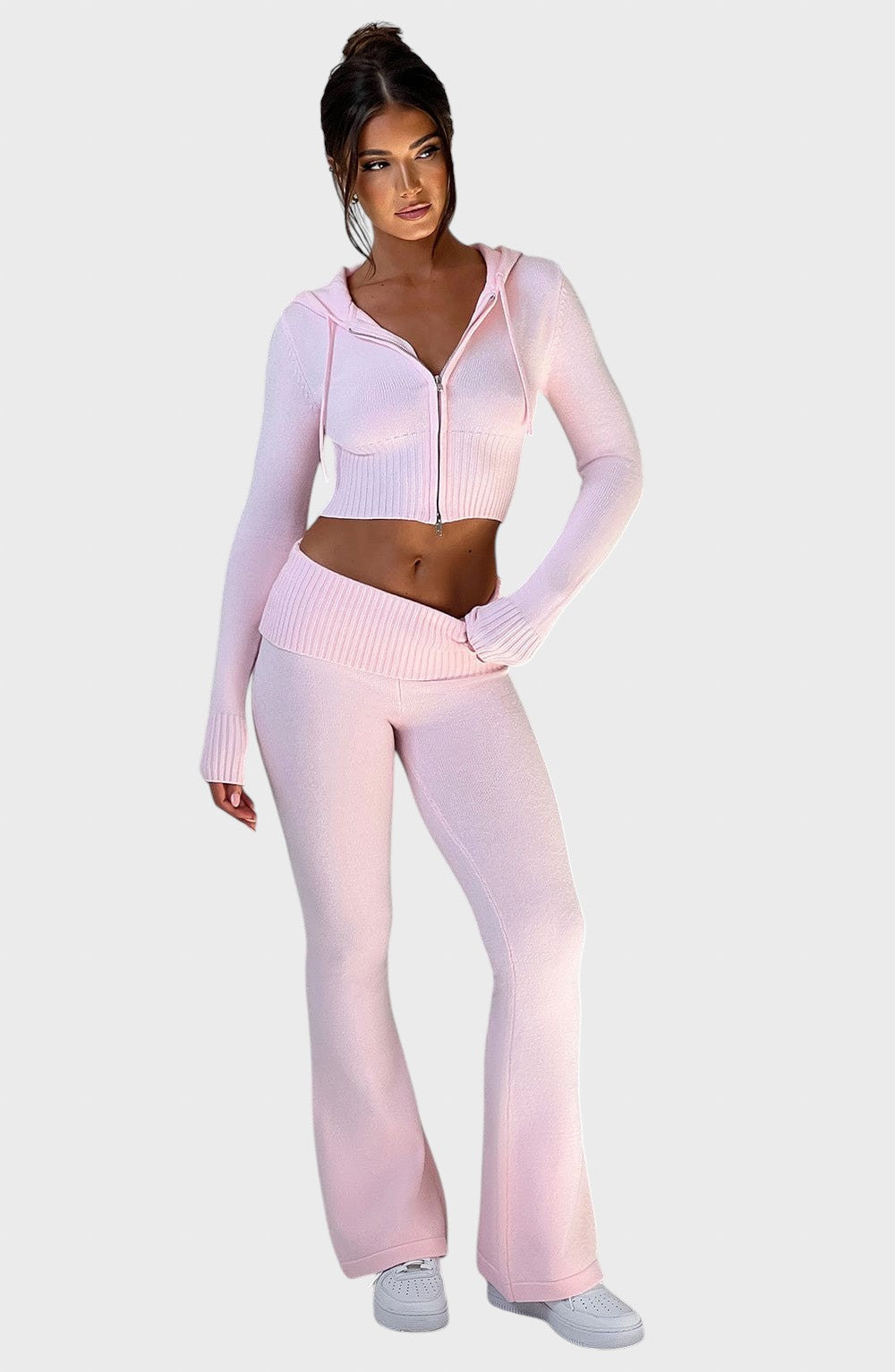 Avgustina™ - Комплект от две части с ребрена плетка