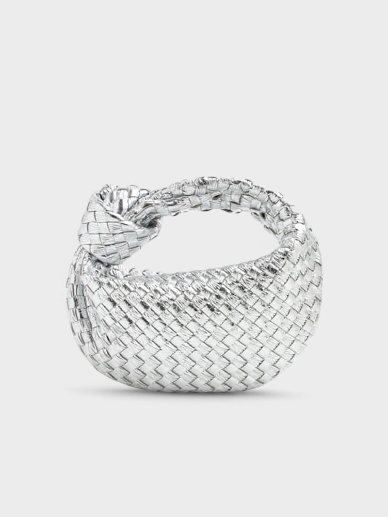 Reni™ - Мини чанта тип „хобо“ с плетен възел