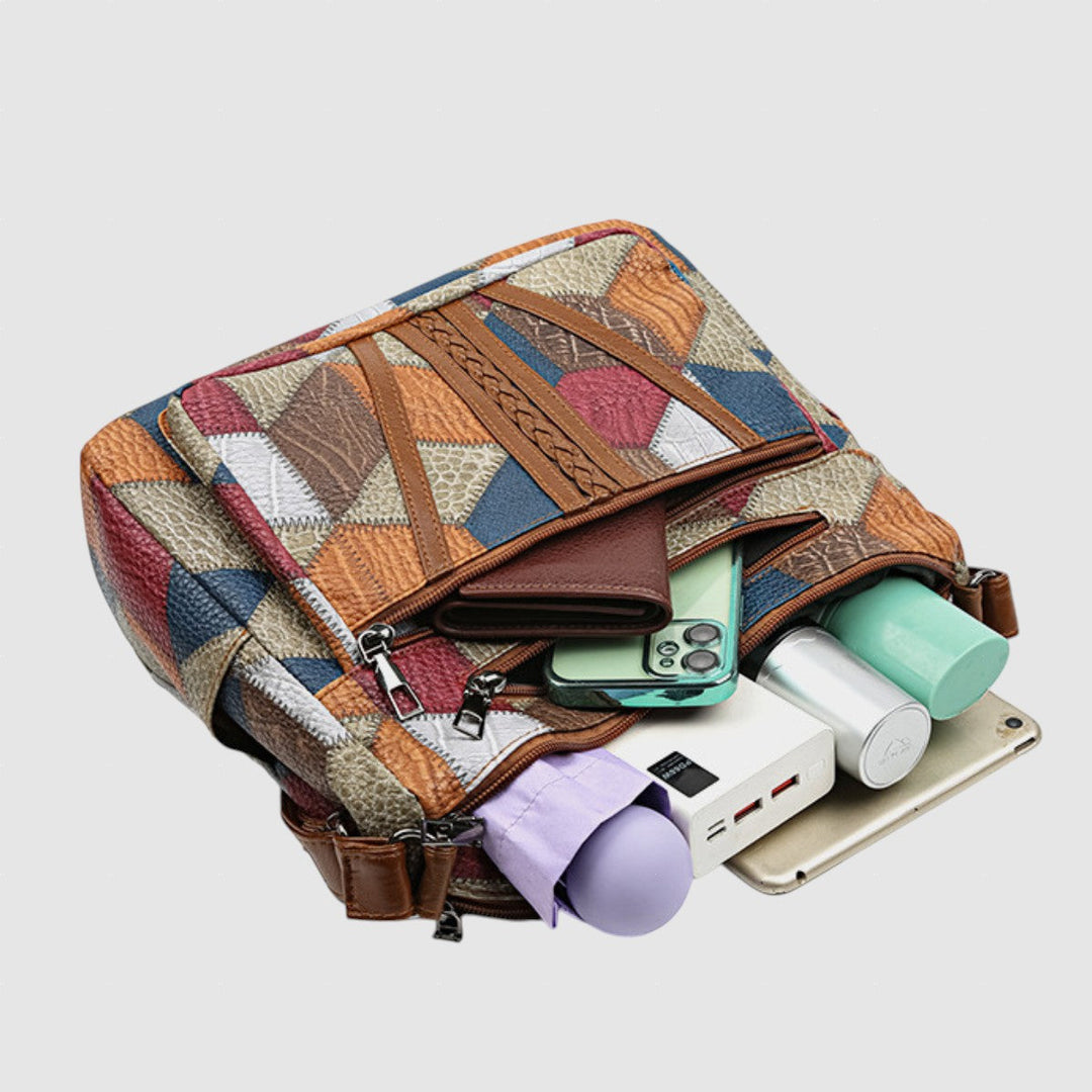 Galena™ - Чанта от естествена кожа с мозайка